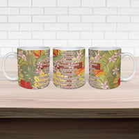 Mahalo Hawaii - ⁠Ka Pule a ka Haku Ceramic Mug Tropical Flowers