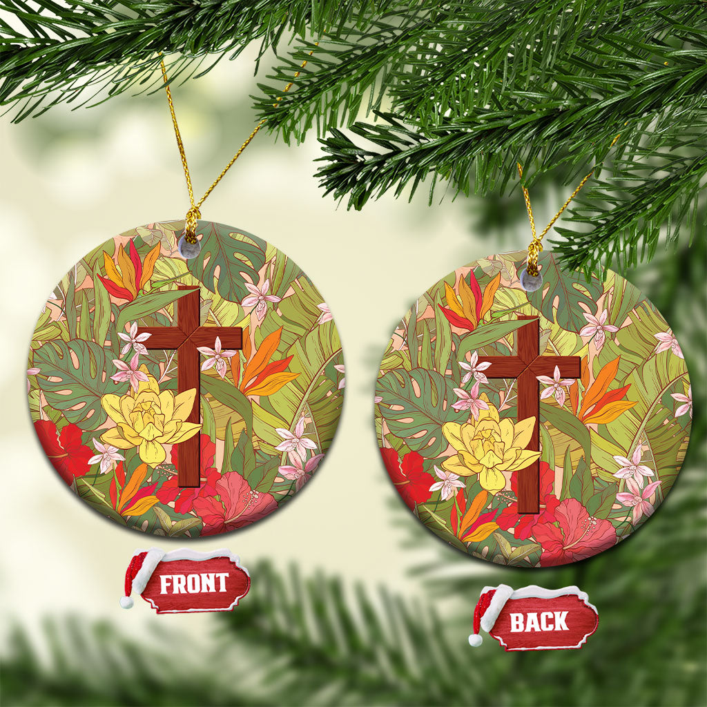 Mahalo Hawaii - ⁠Ka Pule a ka Haku Ceramic Ornament Tropical Flowers