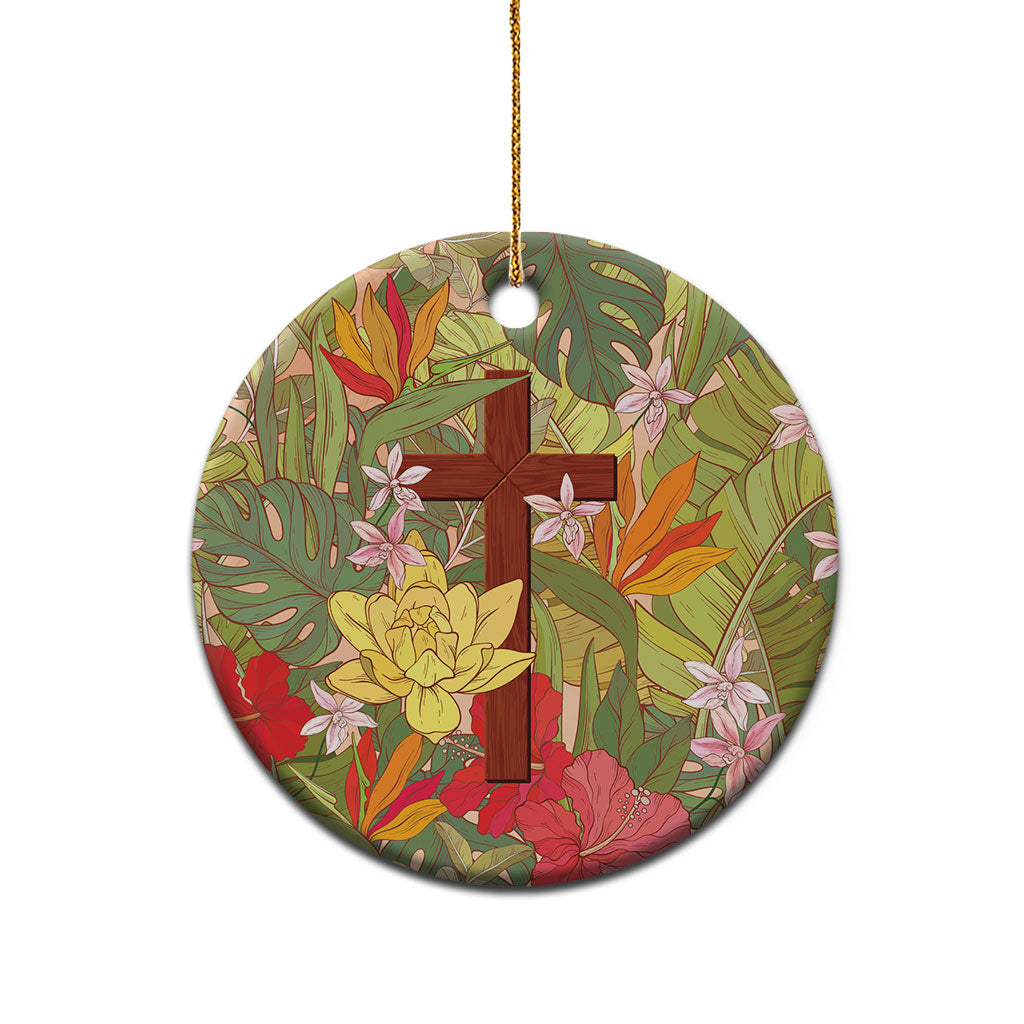 Mahalo Hawaii - ⁠Ka Pule a ka Haku Ceramic Ornament Tropical Flowers