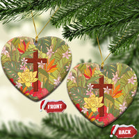 Mahalo Hawaii - ⁠Ka Pule a ka Haku Ceramic Ornament Tropical Flowers