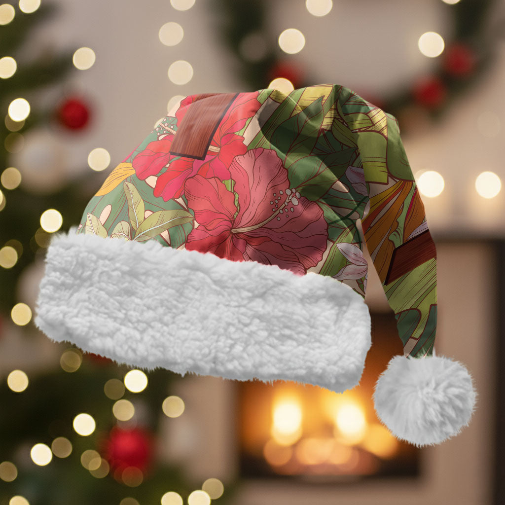 Mahalo Hawaii - ⁠Ka Pule a ka Haku Christmas Santa Hat Tropical Flowers