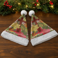 Mahalo Hawaii - ⁠Ka Pule a ka Haku Christmas Santa Hat Tropical Flowers