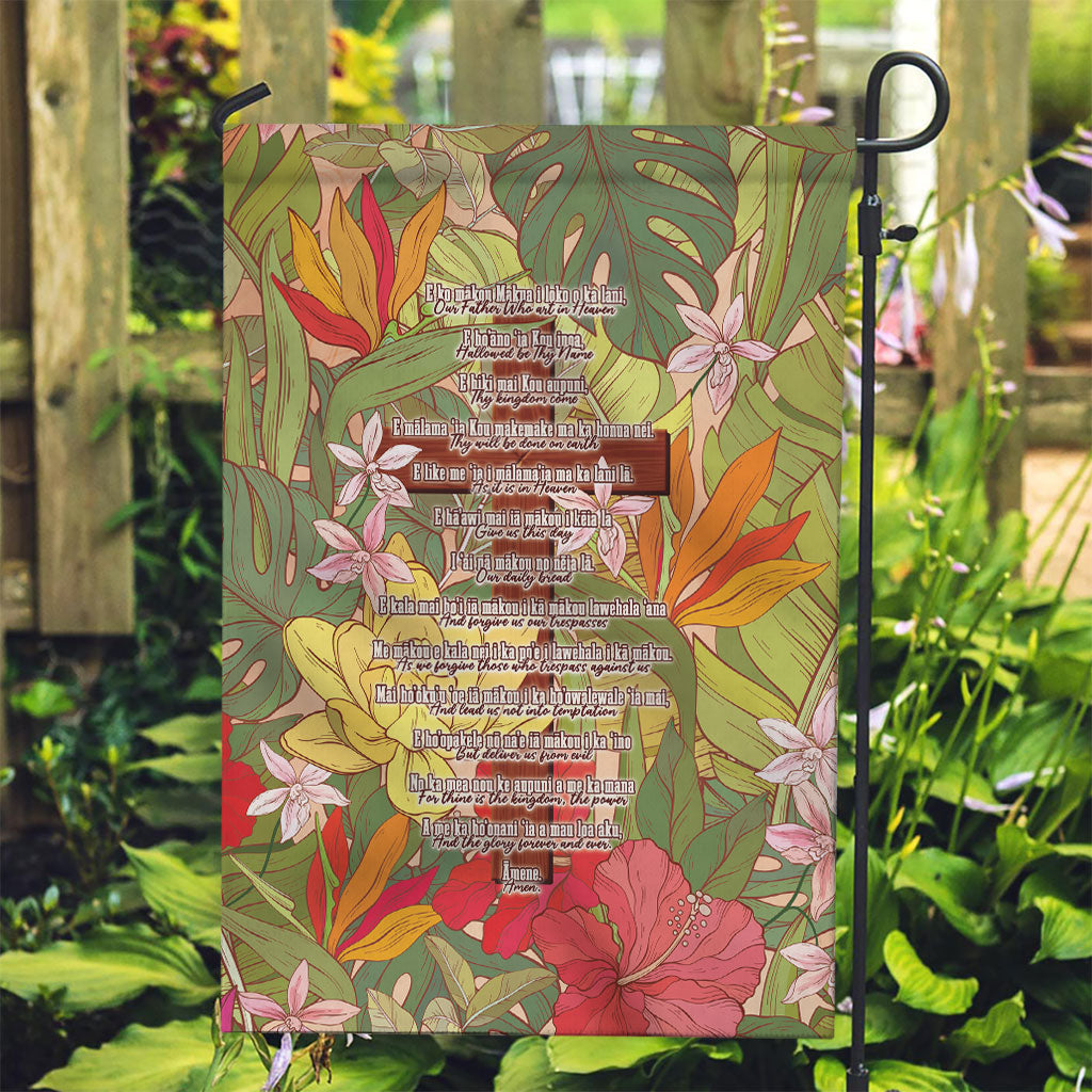 Mahalo Hawaii - ⁠Ka Pule a ka Haku Garden Flag Tropical Flowers