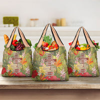 Mahalo Hawaii - ⁠Ka Pule a ka Haku Grocery Bag Tropical Flowers