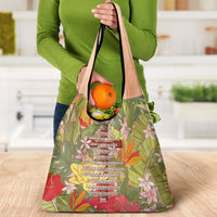 Mahalo Hawaii - ⁠Ka Pule a ka Haku Grocery Bag Tropical Flowers