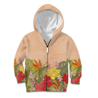 Mahalo Hawaii - ⁠Ka Pule a ka Haku Kid Hoodie Tropical Flowers
