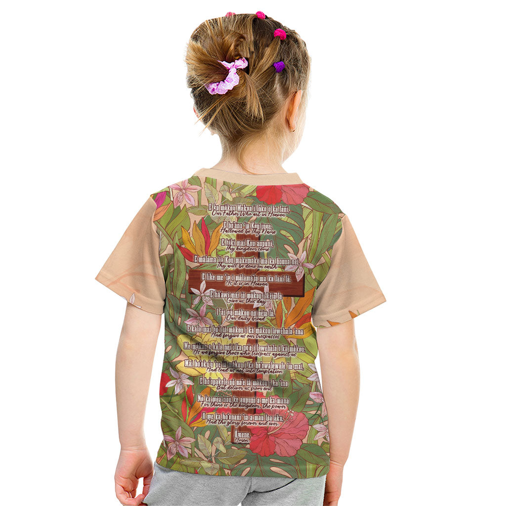 Mahalo Hawaii - ⁠Ka Pule a ka Haku Kid T Shirt Tropical Flowers