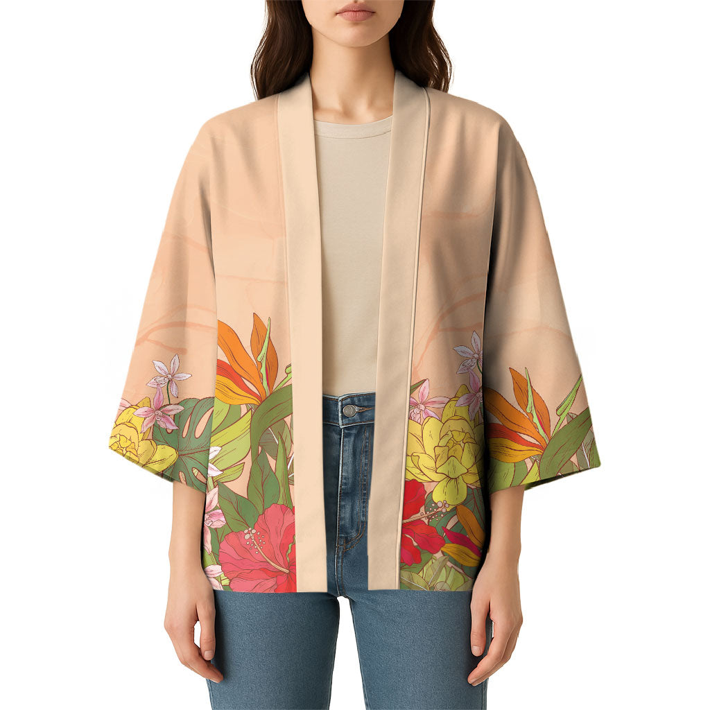 Mahalo Hawaii - ⁠Ka Pule a ka Haku Kimono Tropical Flowers