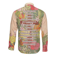 Mahalo Hawaii - ⁠Ka Pule a ka Haku Long Sleeve Button Shirt Tropical Flowers