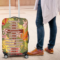 Mahalo Hawaii - ⁠Ka Pule a ka Haku Luggage Cover Tropical Flowers