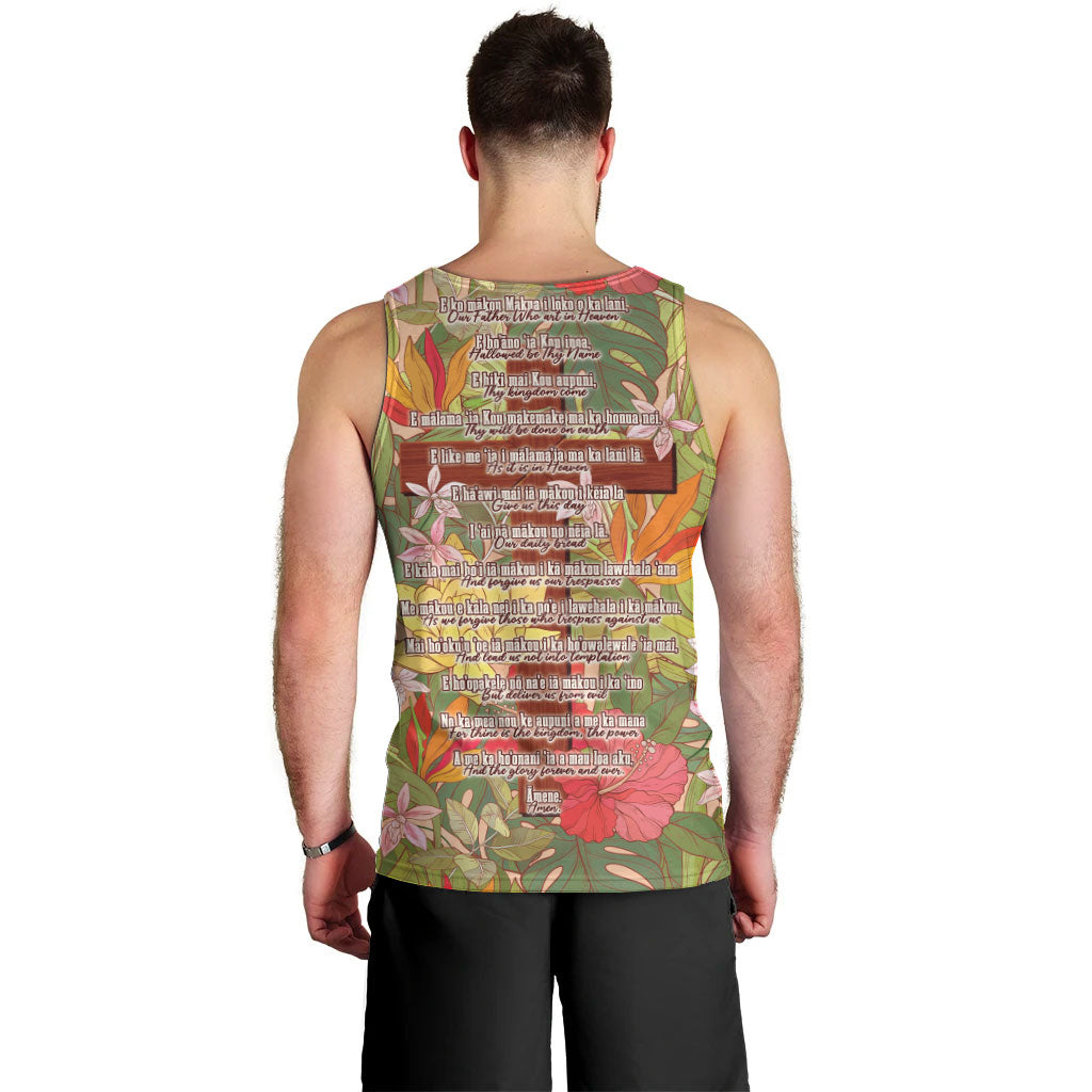 Mahalo Hawaii - ⁠Ka Pule a ka Haku Men Tank Top Tropical Flowers