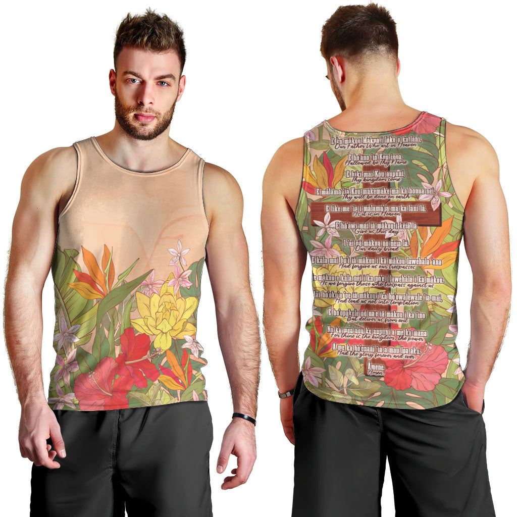 Mahalo Hawaii - ⁠Ka Pule a ka Haku Men Tank Top Tropical Flowers