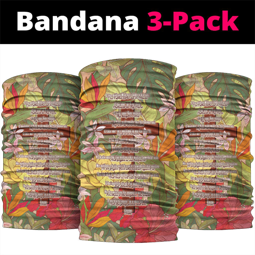 Mahalo Hawaii - ⁠Ka Pule a ka Haku Neck Gaiter Tropical Flowers