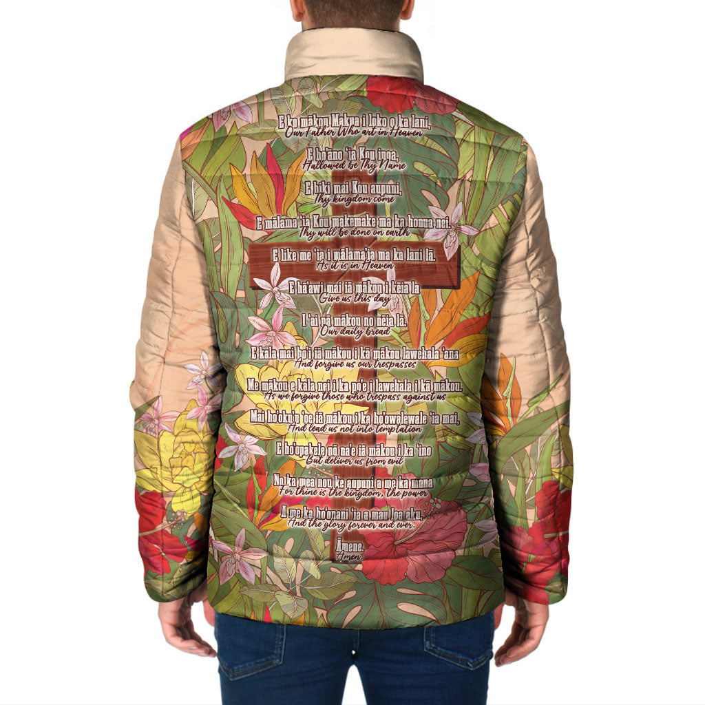 Mahalo Hawaii - ⁠Ka Pule a ka Haku Padded Jacket Tropical Flowers