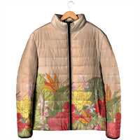 Mahalo Hawaii - ⁠Ka Pule a ka Haku Padded Jacket Tropical Flowers