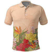 Mahalo Hawaii - ⁠Ka Pule a ka Haku Polo Shirt Tropical Flowers