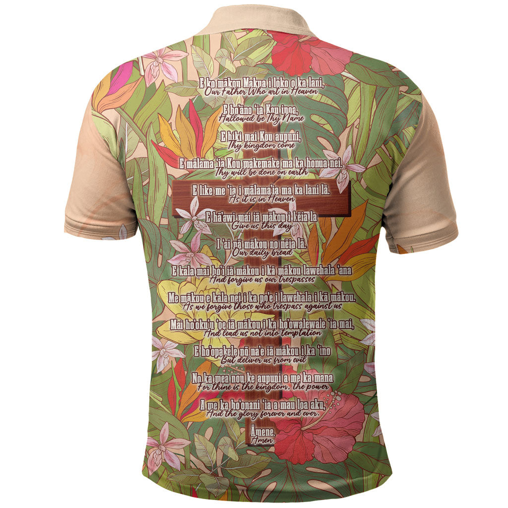 Mahalo Hawaii - ⁠Ka Pule a ka Haku Polo Shirt Tropical Flowers