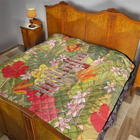 Mahalo Hawaii - ⁠Ka Pule a ka Haku Quilt Tropical Flowers