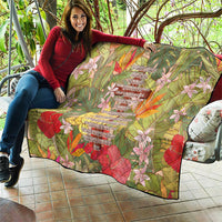 Mahalo Hawaii - ⁠Ka Pule a ka Haku Quilt Tropical Flowers