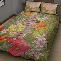 Mahalo Hawaii - ⁠Ka Pule a ka Haku Quilt Bed Set Tropical Flowers