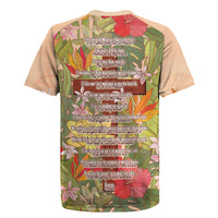 Mahalo Hawaii - ⁠Ka Pule a ka Haku Rugby Jersey Tropical Flowers