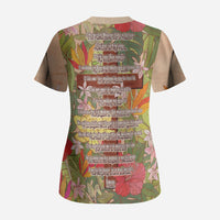 Mahalo Hawaii - ⁠Ka Pule a ka Haku Scrub Top Tropical Flowers