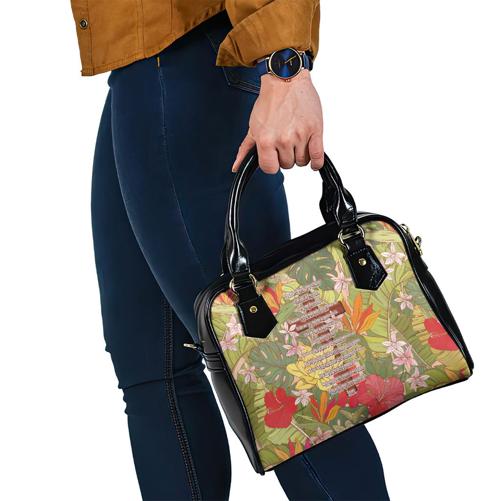 Mahalo Hawaii - ⁠Ka Pule a ka Haku Shoulder Handbag Tropical Flowers
