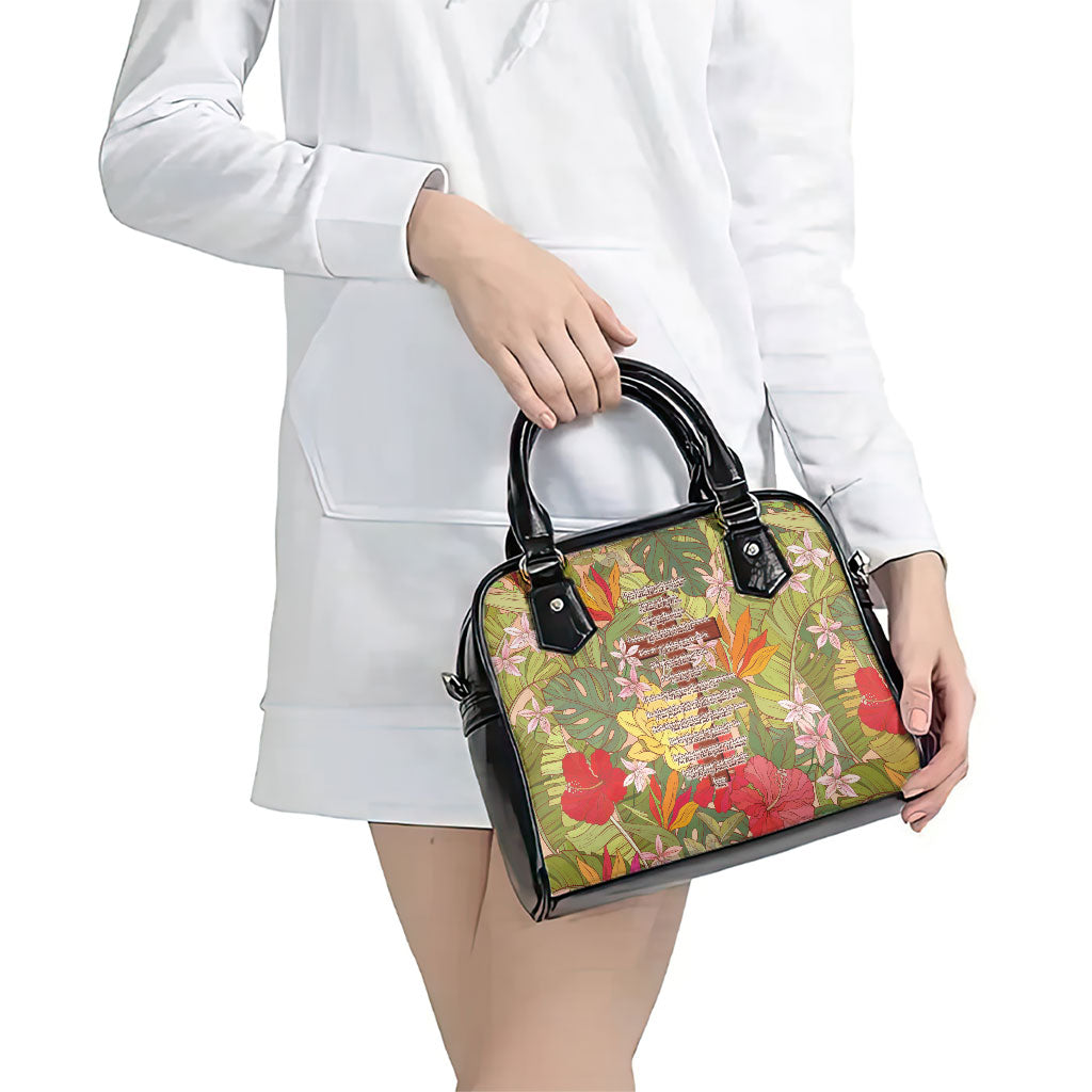 Mahalo Hawaii - ⁠Ka Pule a ka Haku Shoulder Handbag Tropical Flowers
