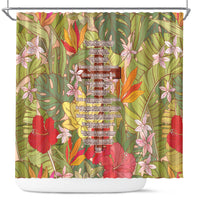 Mahalo Hawaii - ⁠Ka Pule a ka Haku Shower Curtain Tropical Flowers
