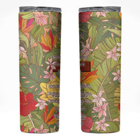 Mahalo Hawaii - ⁠Ka Pule a ka Haku Skinny Tumbler Tropical Flowers