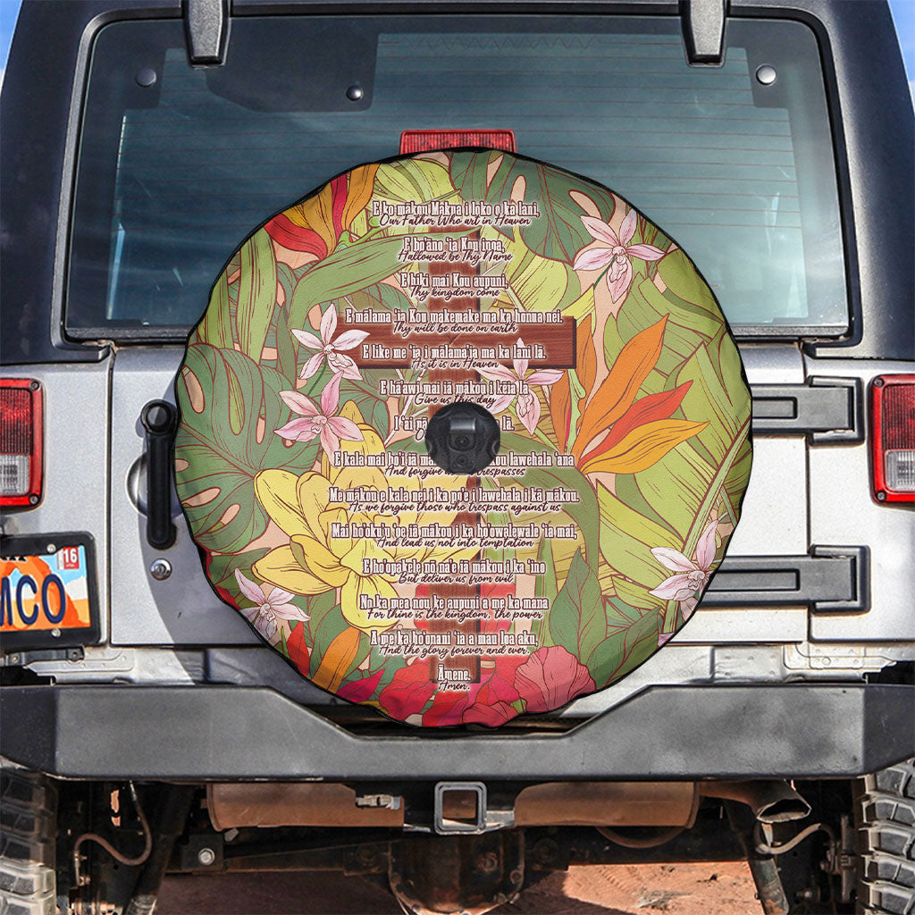 Mahalo Hawaii - ⁠Ka Pule a ka Haku Spare Tire Cover Tropical Flowers