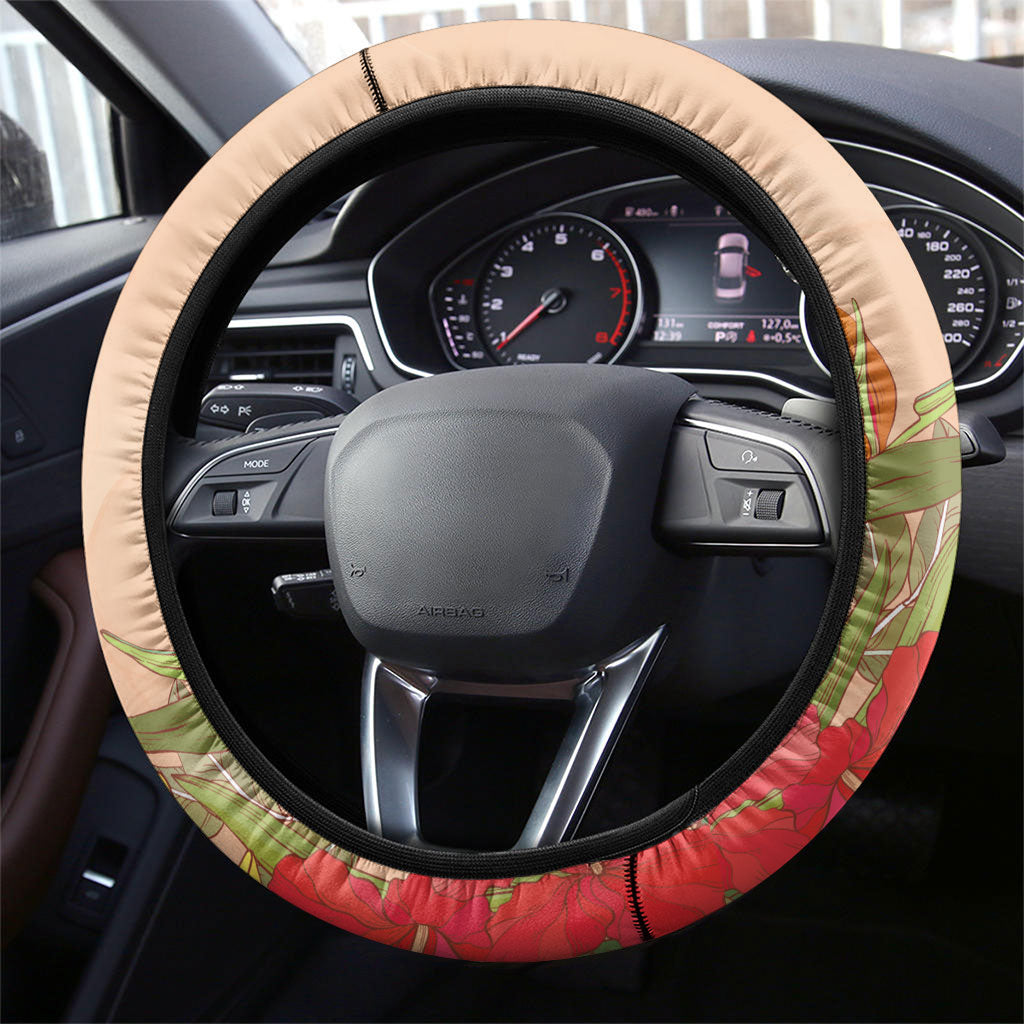 Mahalo Hawaii - ⁠Ka Pule a ka Haku Steering Wheel Cover Tropical Flowers
