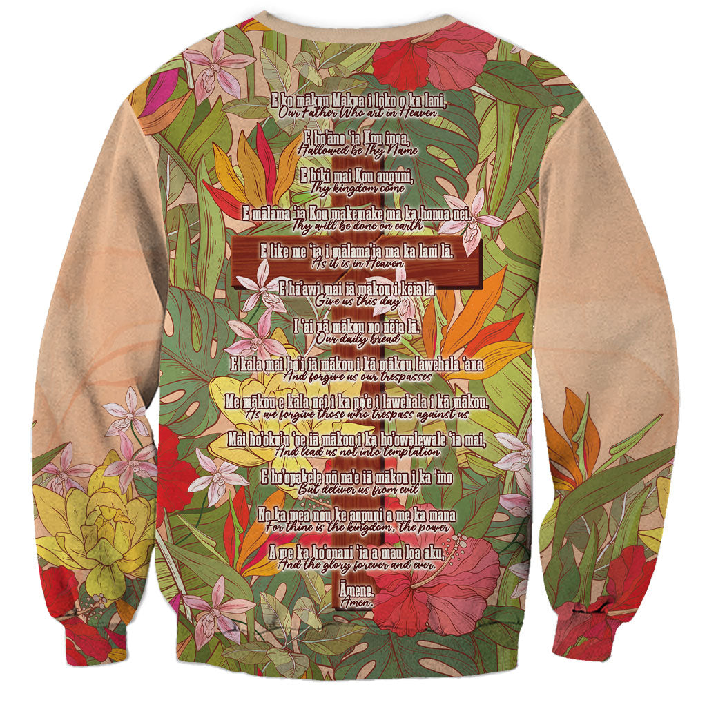 Mahalo Hawaii - ⁠Ka Pule a ka Haku Sweatshirt Tropical Flowers