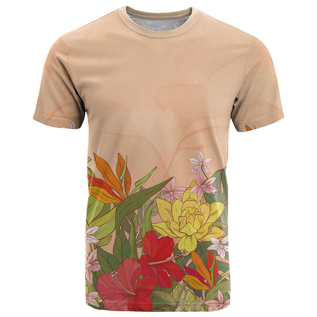 Mahalo Hawaii - ⁠Ka Pule a ka Haku T Shirt Tropical Flowers