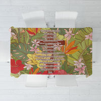 Mahalo Hawaii - ⁠Ka Pule a ka Haku Tablecloth Tropical Flowers