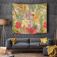 Mahalo Hawaii - ⁠Ka Pule a ka Haku Tapestry Tropical Flowers