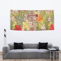 Mahalo Hawaii - ⁠Ka Pule a ka Haku Tapestry Tropical Flowers