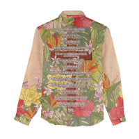 Mahalo Hawaii - ⁠Ka Pule a ka Haku Women Casual Shirt Tropical Flowers