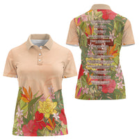 Mahalo Hawaii - ⁠Ka Pule a ka Haku Women Polo Shirt Tropical Flowers