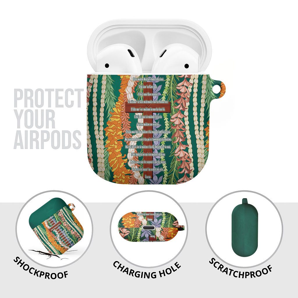 Mahalo Hawaii - ⁠Ka Pule a ka Haku AirPods Case Mixed Lei