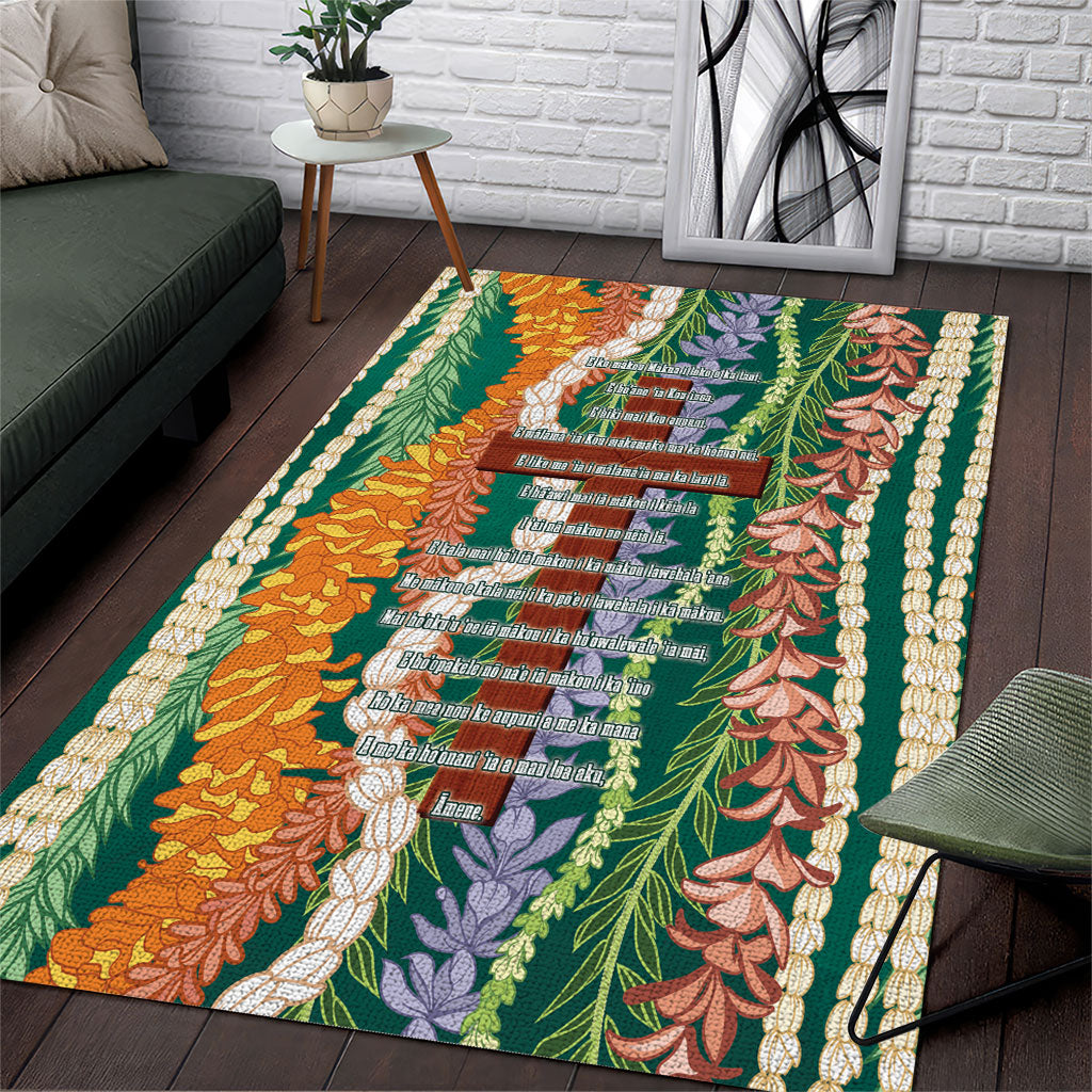Mahalo Hawaii - ⁠Ka Pule a ka Haku Area Rug Mixed Lei