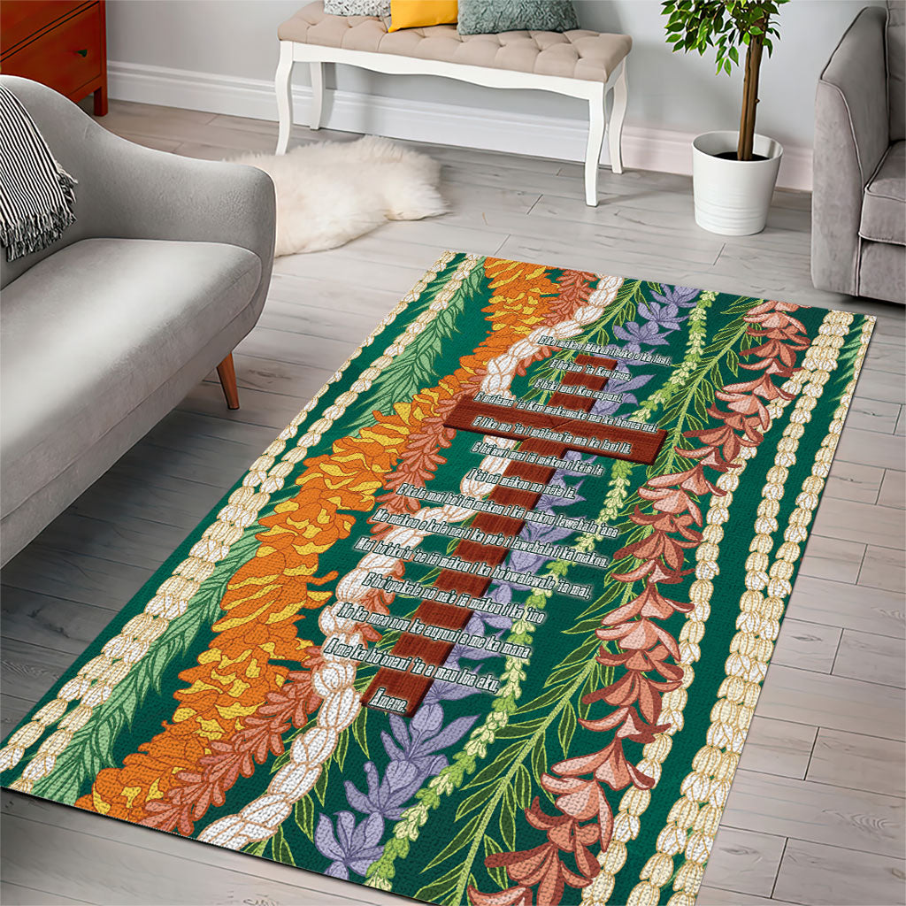 Mahalo Hawaii - ⁠Ka Pule a ka Haku Area Rug Mixed Lei