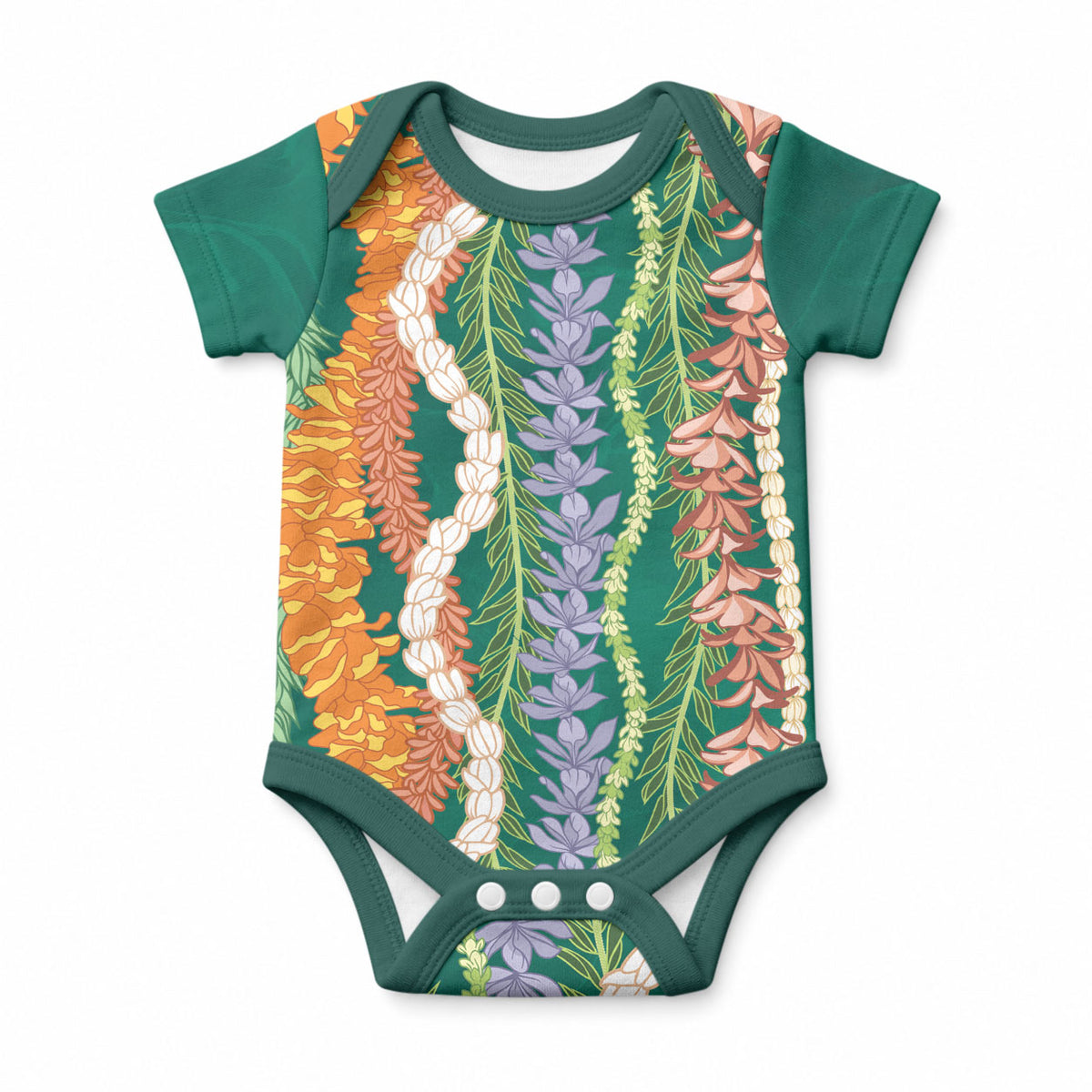 Mahalo Hawaii - ⁠Ka Pule a ka Haku Baby Onesie Mixed Lei