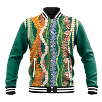 Mahalo Hawaii - ⁠Ka Pule a ka Haku Baseball Jacket Mixed Lei