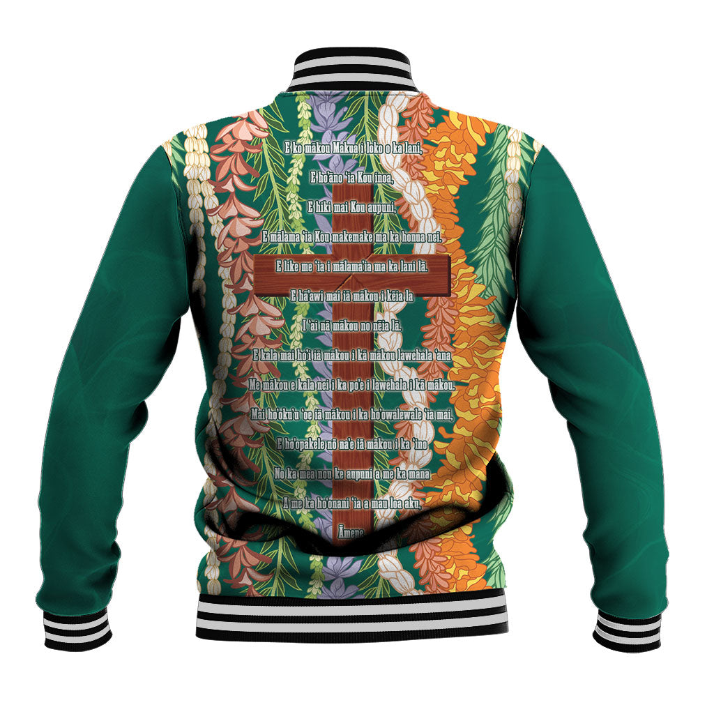 Mahalo Hawaii - ⁠Ka Pule a ka Haku Baseball Jacket Mixed Lei