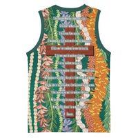 Mahalo Hawaii - ⁠Ka Pule a ka Haku Basketball Jersey Mixed Lei