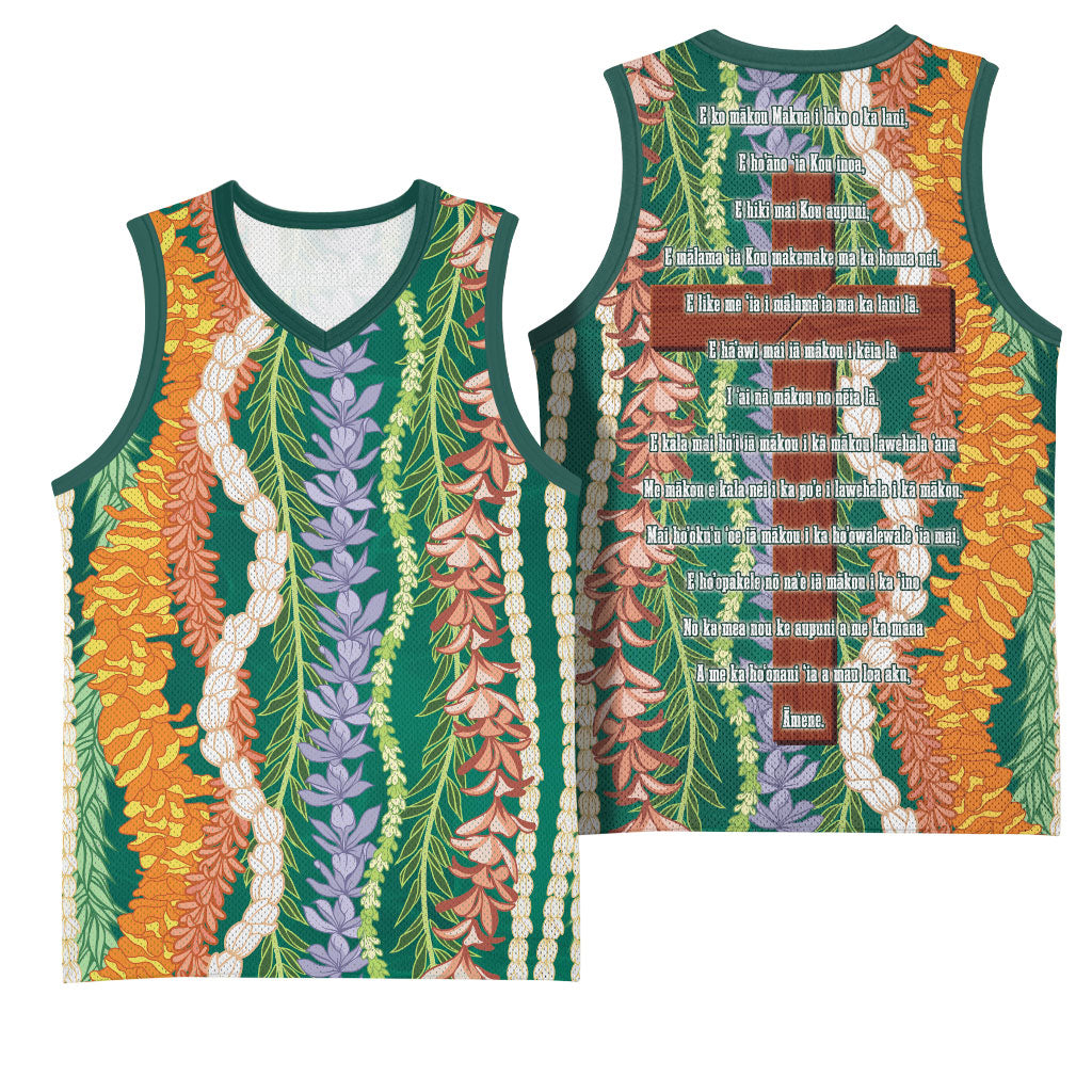 Mahalo Hawaii - ⁠Ka Pule a ka Haku Basketball Jersey Mixed Lei