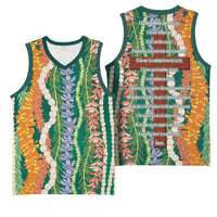 Mahalo Hawaii - ⁠Ka Pule a ka Haku Basketball Jersey Mixed Lei
