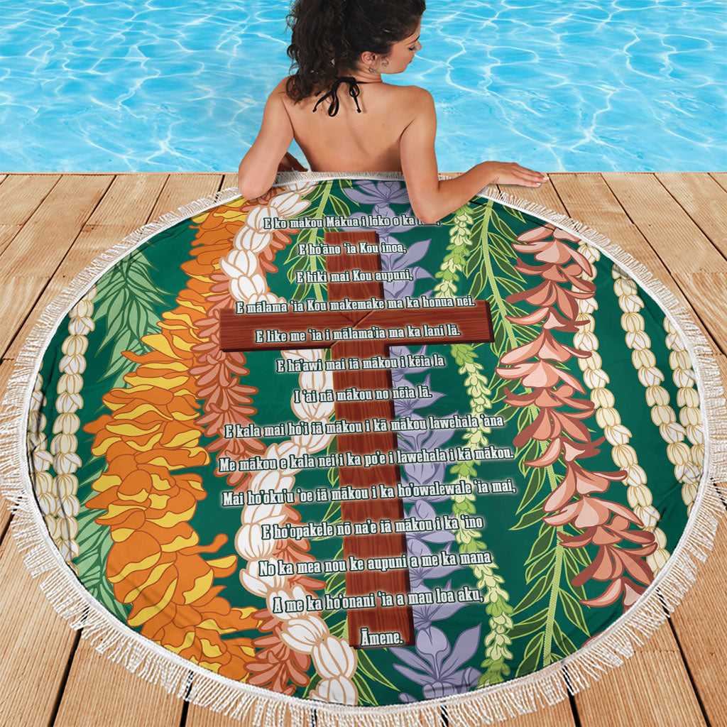 Mahalo Hawaii - ⁠Ka Pule a ka Haku Beach Blanket Mixed Lei