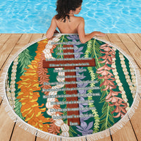Mahalo Hawaii - ⁠Ka Pule a ka Haku Beach Blanket Mixed Lei